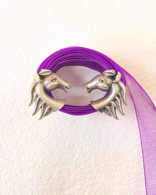 Brass Earring Horse studs - Image 2