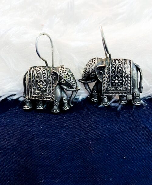 Brass Earring Elephant loop - Image 2