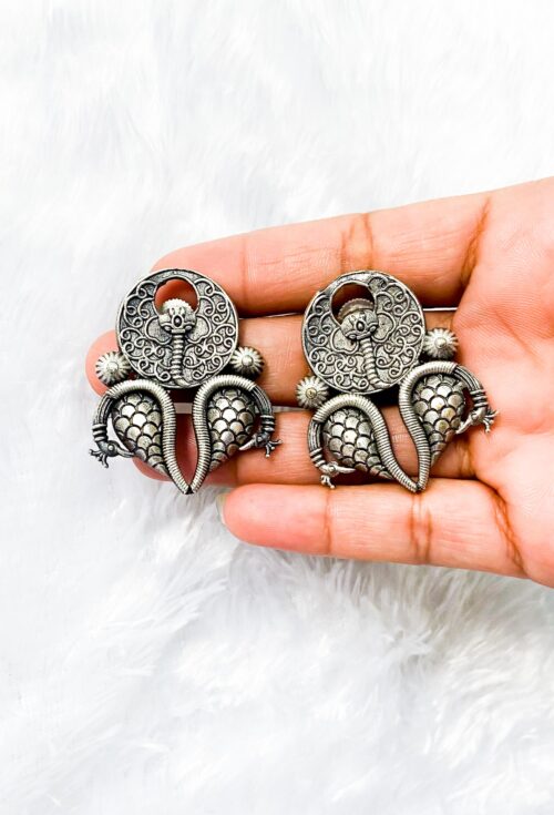 Brass Earring Coin and Shell studs
