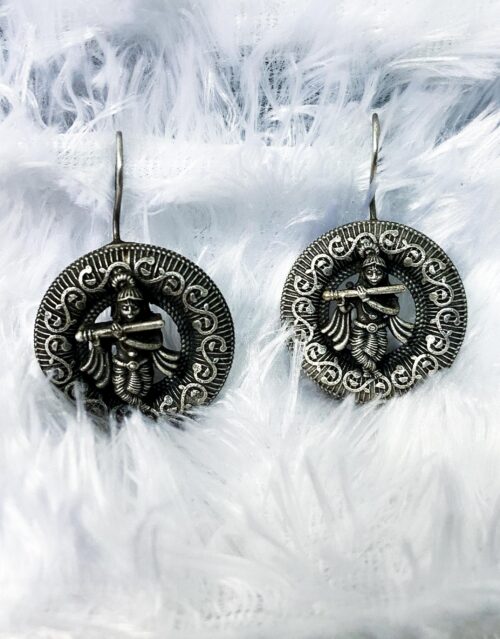 Brass Earring Krishna loop (rounded) - Image 2