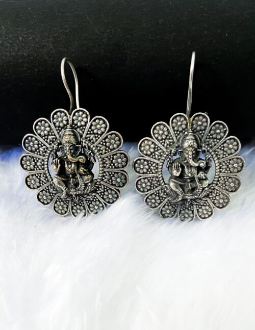 Brass Earring Lord Ganesha loops - Image 2