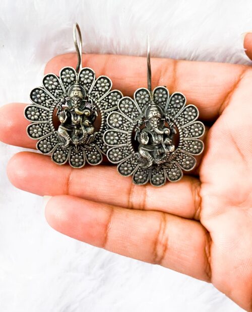 Brass Earring Lord Ganesha loops