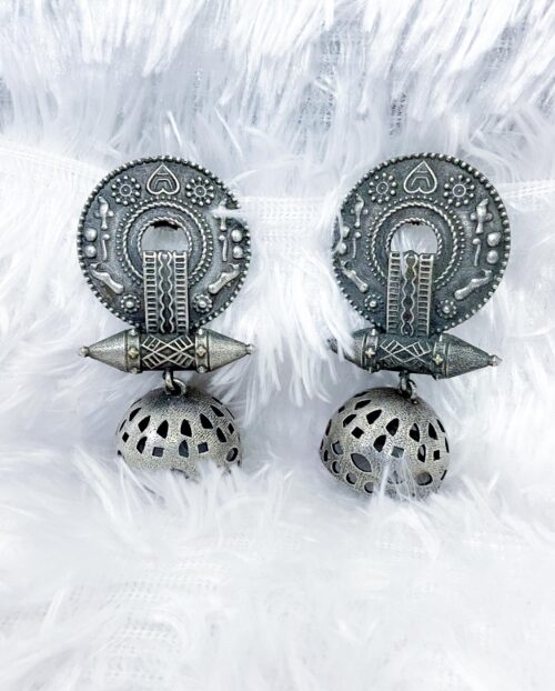 Brass Earring Coin and Tokri - Image 2