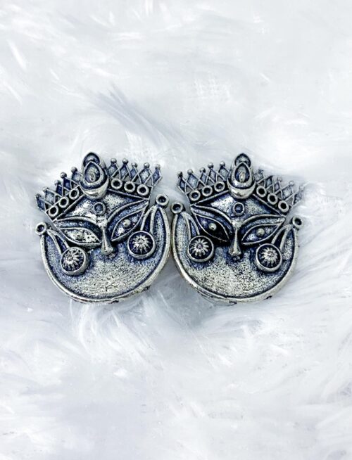 Brass Earring Lord Durga mata studs - Image 2