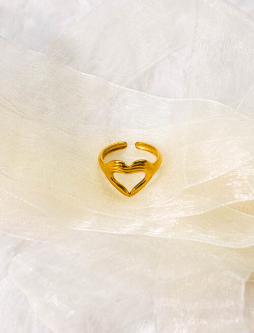 Open Heart Silhouette Ring - Image 2