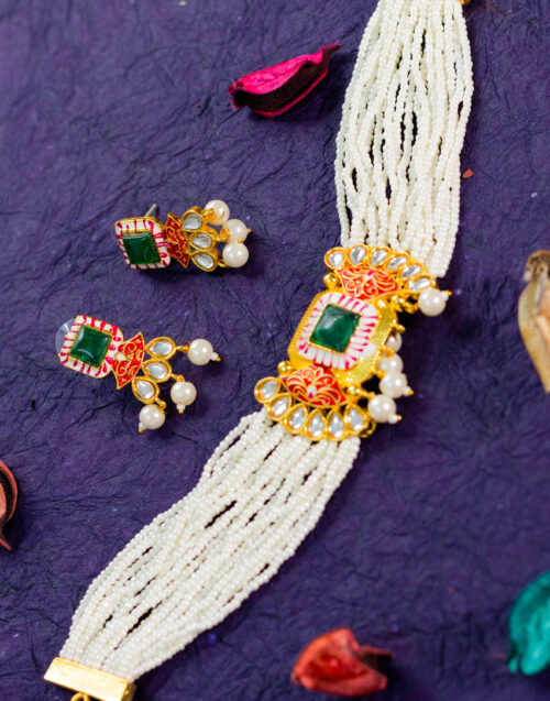 Traditional Kundan Pearl Set