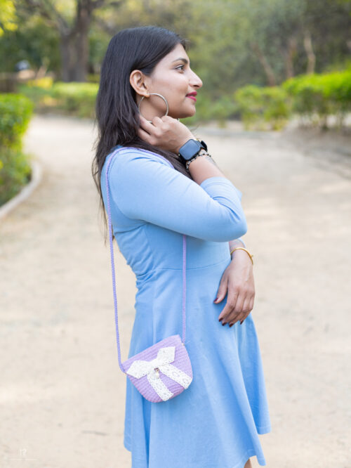 Handmade Crochet Mini Sling Bag - Image 3