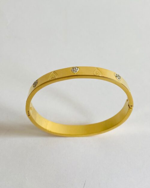 Modern gold bracelet with teardrop crystal accents—where shine meets sophistication - Image 4